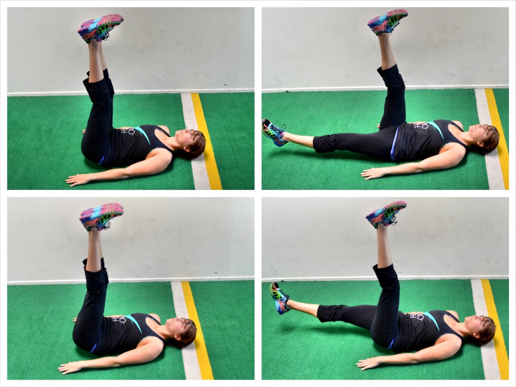 pelvic tilt single leg lowers 1024x768 1 पाठदुखी कमी करण्यासाठी 7 सोपे व्यायाम