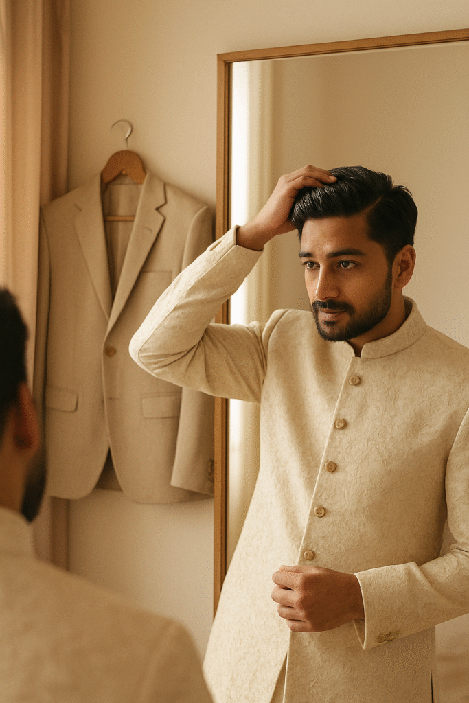 file 000000007a3c71f6a33dba16700338d9 लग्नाच्या दिवशी वरांनी कसे दिसावे परफेक्ट? जाणून घ्या सर्वात 14 प्रभावी वरासाठी ग्रूमिंग टिप्स